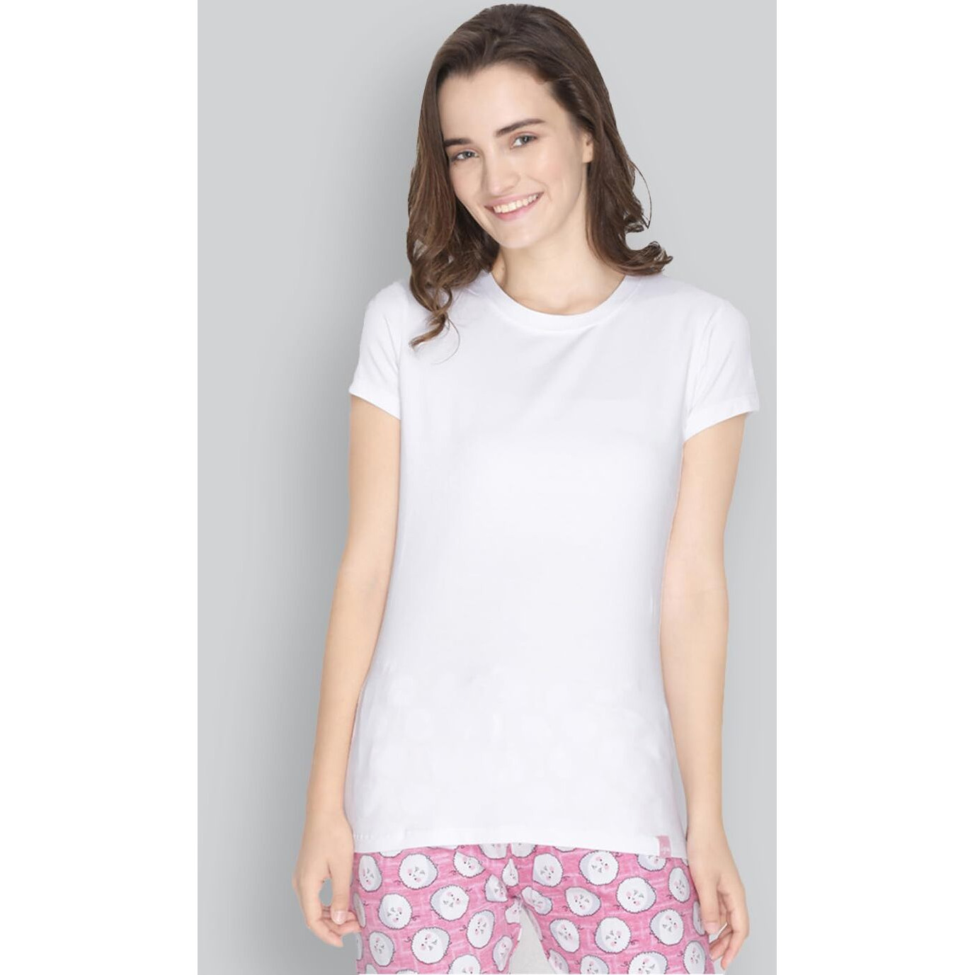 Lux Lyra Women's Plain Regular T-Shirt (Lyra_Rts_401_Wh_S_1Pc_White S)