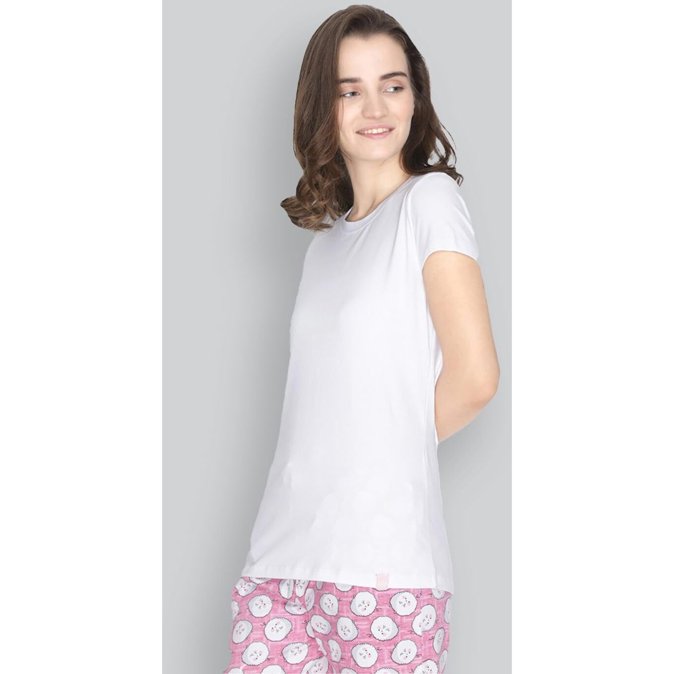 Lux Lyra Women's Plain Regular T-Shirt (Lyra_Rts_401_Wh_S_1Pc_White S)