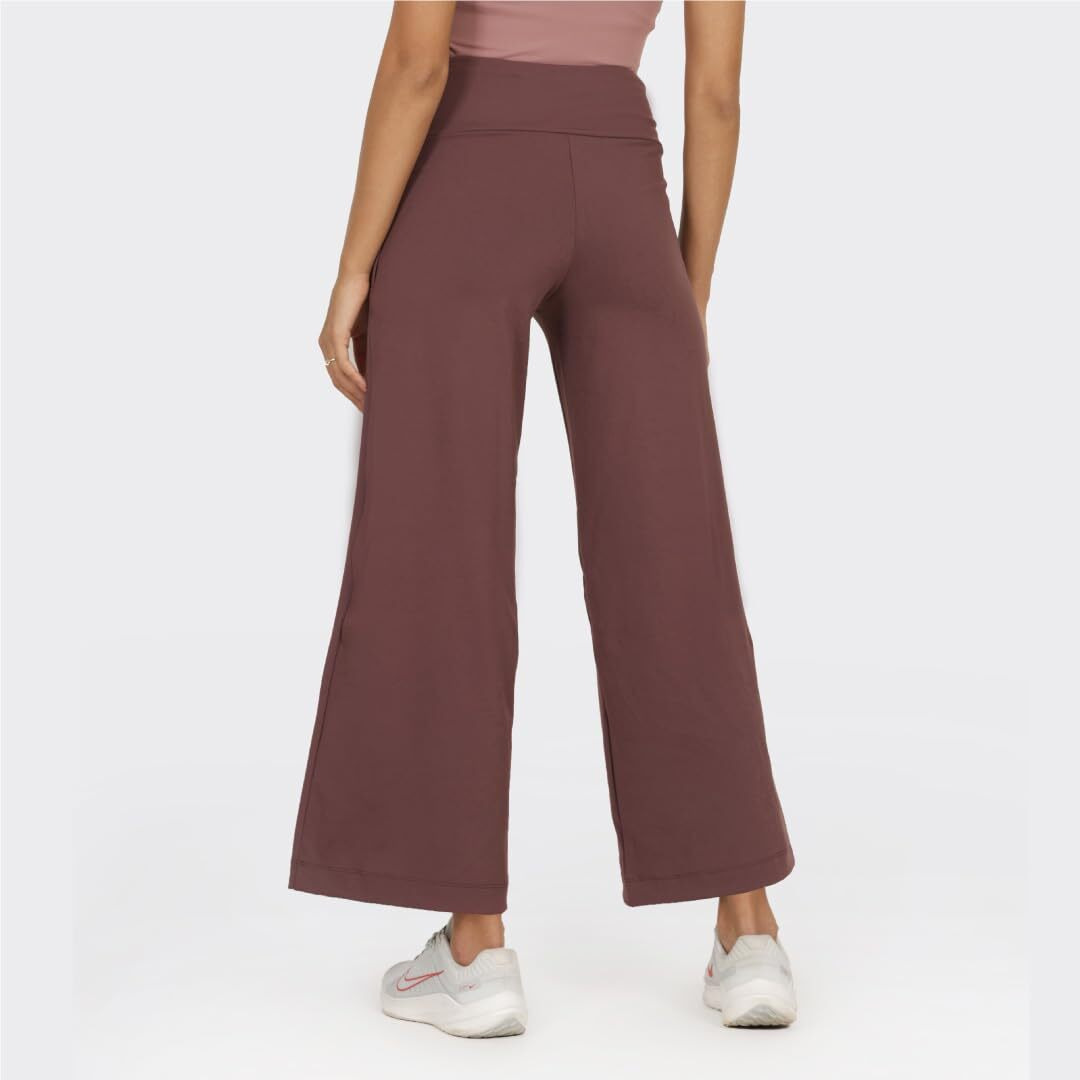Blissclub Ultimate Wide Leg Pants For Women, Stretchable Trousers For Women Formal Wear With High Waist And 2 Pockets