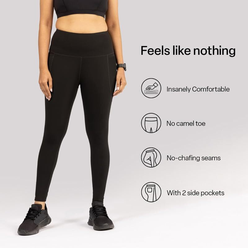 Blissclub The Ultimate Leggings For Women Tall, Ankle Length Tights For Gym, Yoga And Workout With 4 Pockets