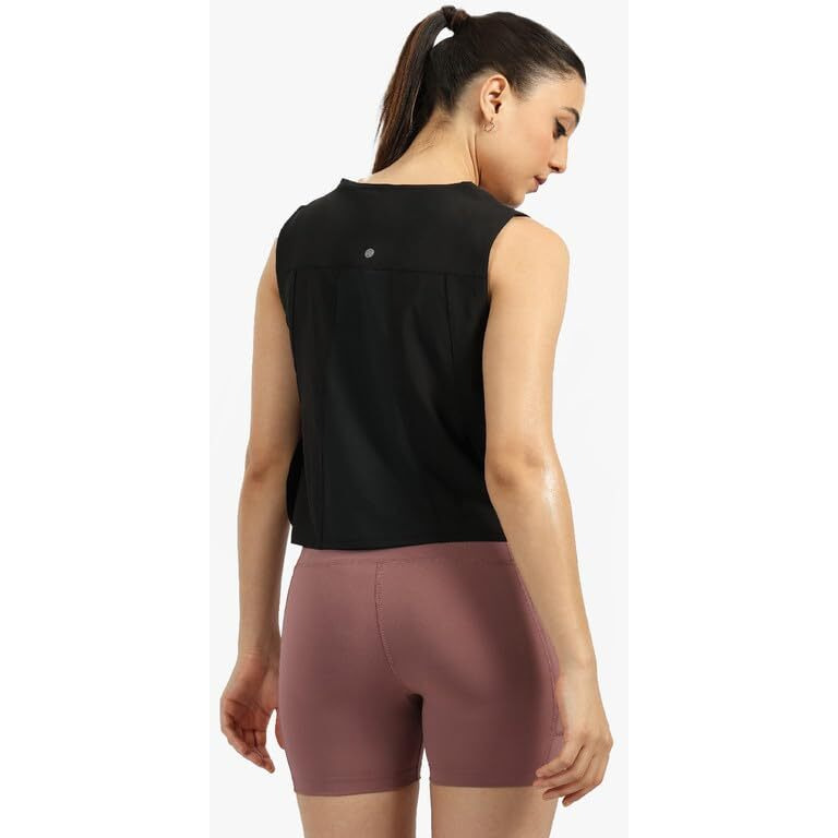 Do It All Tank | Back Mesh Panel For Ventilation | Relaxed Fit | High Neck | Side Slits | Anti Odor + Sweat Wicking