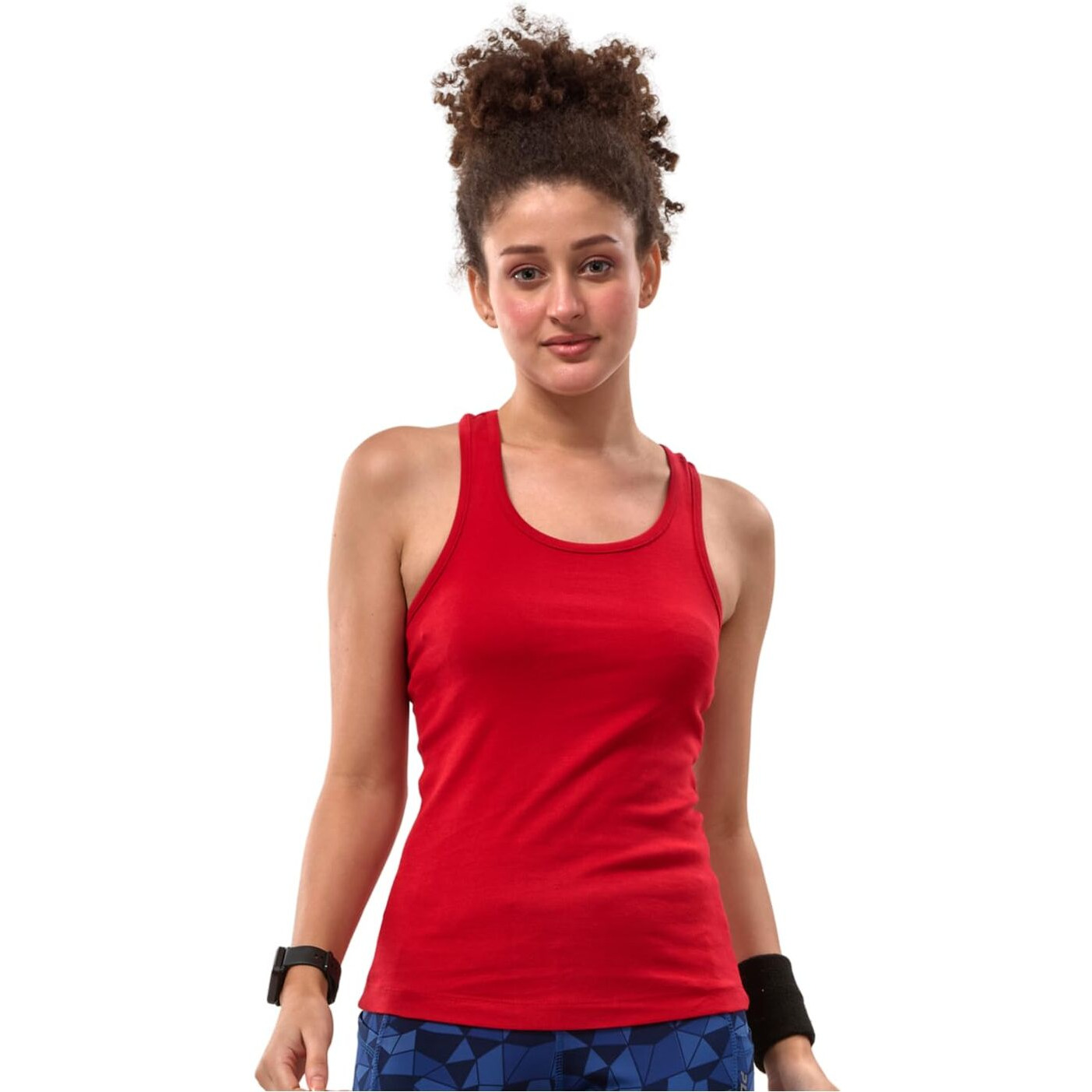 Lyra Women's Stretchable Premium Cotton Racerback Tank Top (Pack Of 2)