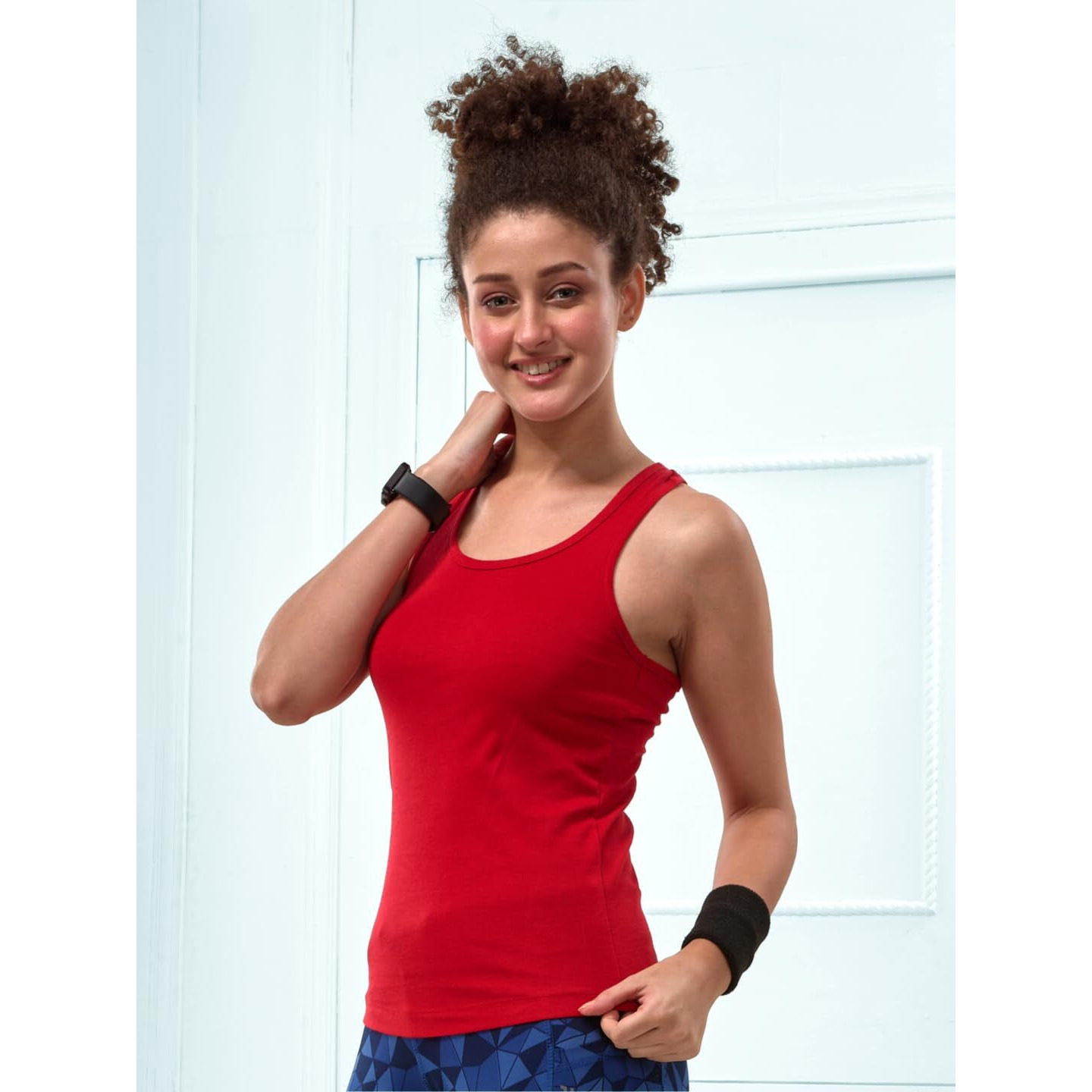 Lyra Women's Stretchable Premium Cotton Racerback Tank Top (Pack Of 2)