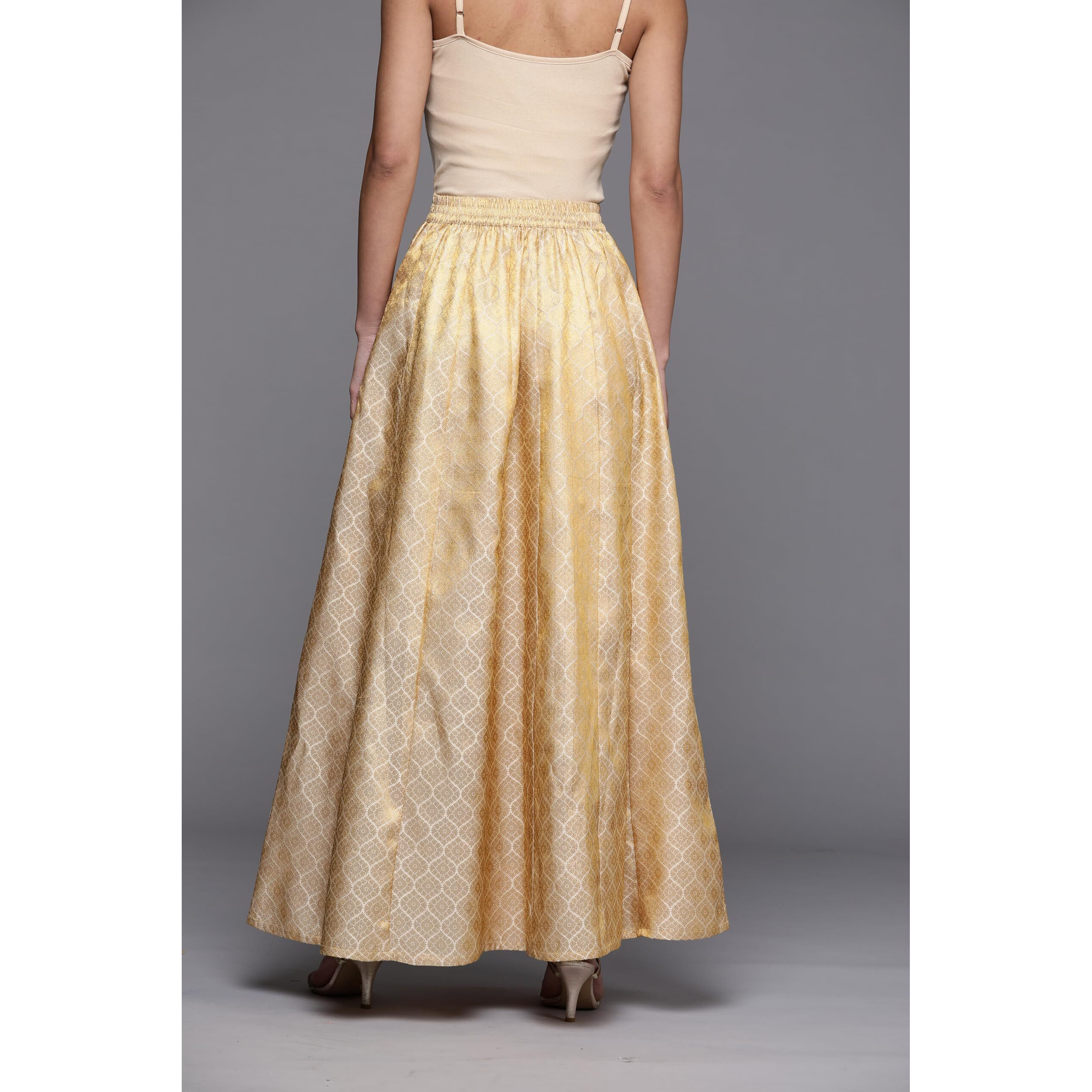 Libas Jacquard Classic Skirts Gold