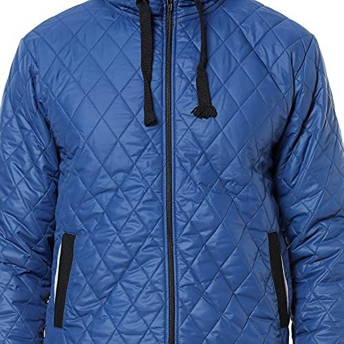 Campus Sutra Men's Black Solid Quilted Puffer Regular Fit Bomber Jacket For Winter Wear | Hooded Collar | Full Sleeve | Zipper | Casual Jacket For Man | Western Stylish Jacket For Men