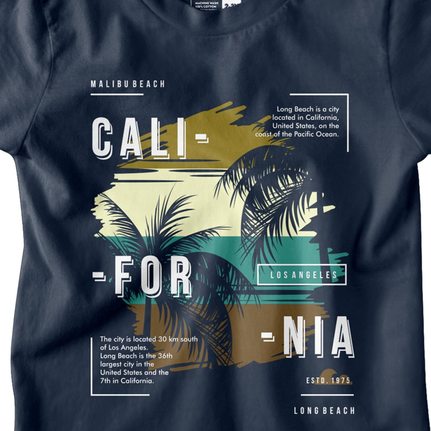 Bon Organik Boys Printed T-Shirt (Bon12181_6-12M) Navy