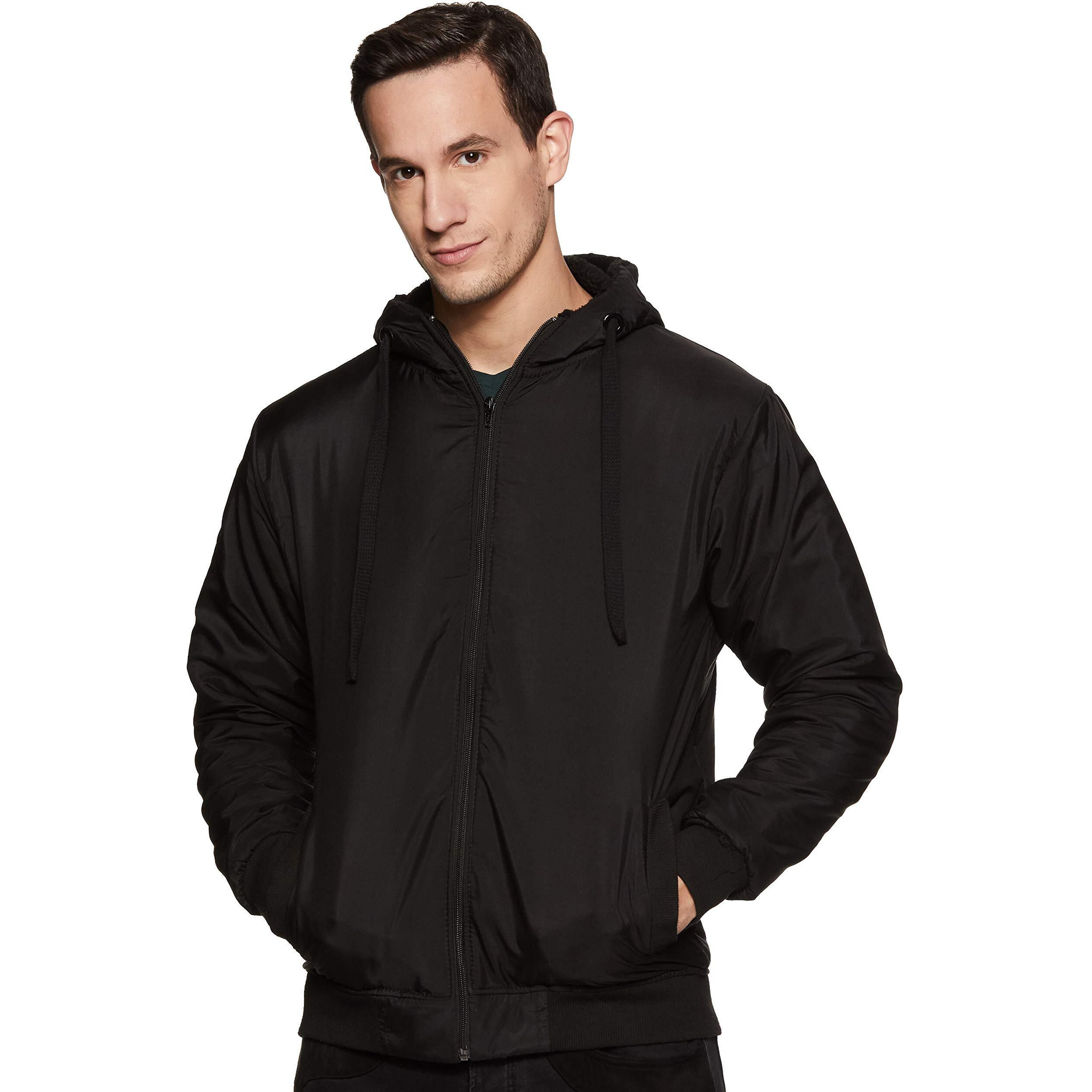 Campus Sutra Men Black Jacket (W16_Jk_M_Pln_P13_Bl_M)