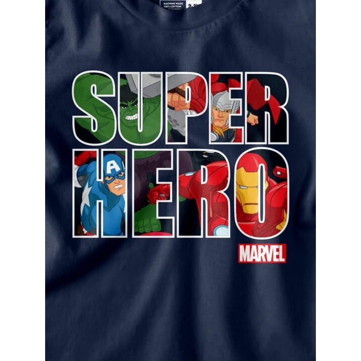 Bon Organik Boy's Regular Fit T-Shirt (Bon11018_Navy 6-7 Y)