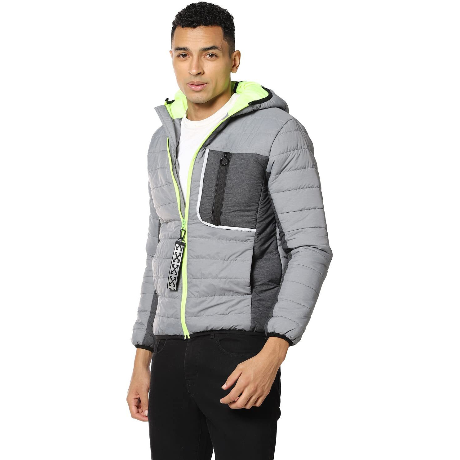 Campus Sutra Men's Cotton Standard Length A-Line Coat (Awcc22_Csm-Aw-Jk0512_Grey_Xl)