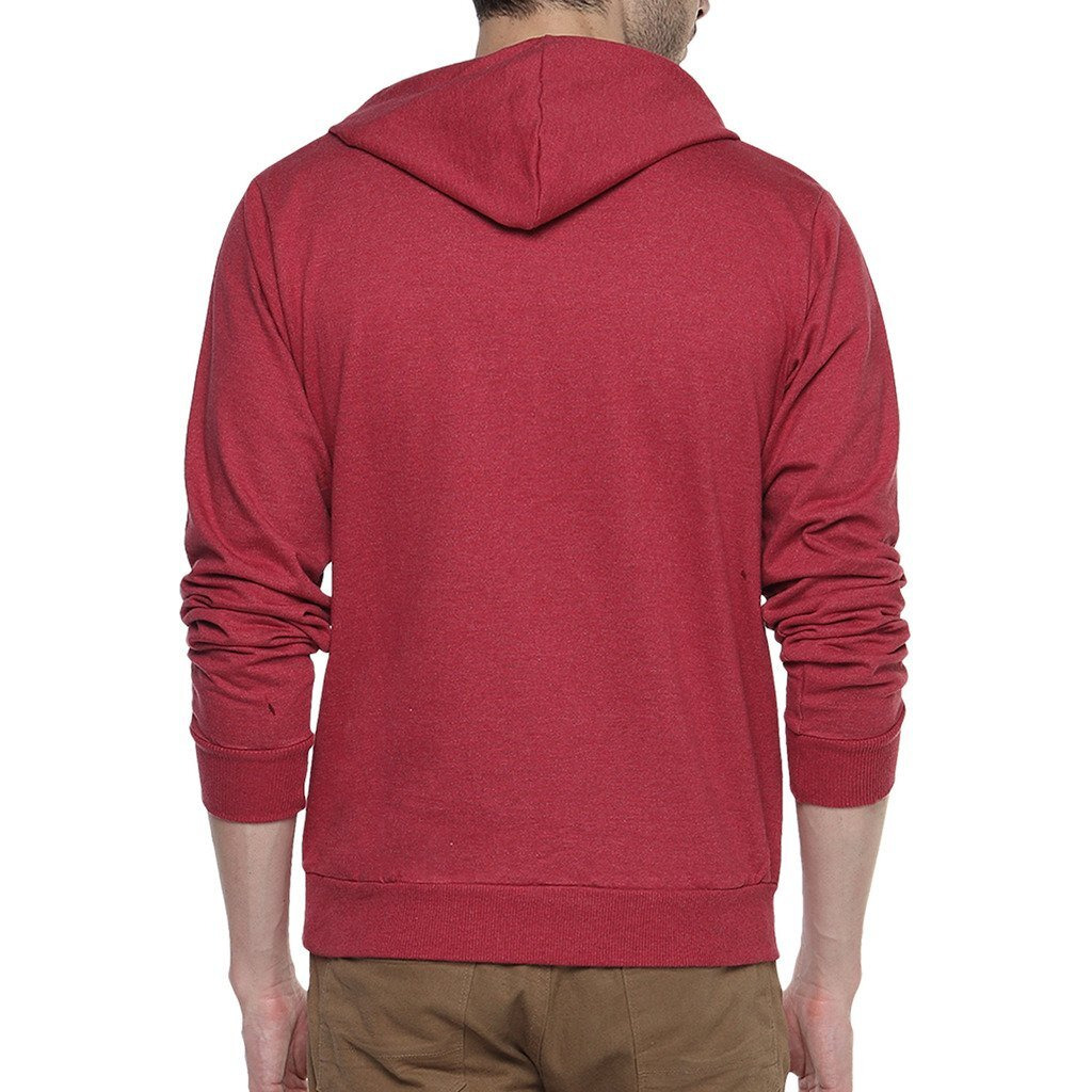 Campus Sutra Maroon Mens Printed Hoodie (Aw15_H_M_Whsh_Ma_Xl)