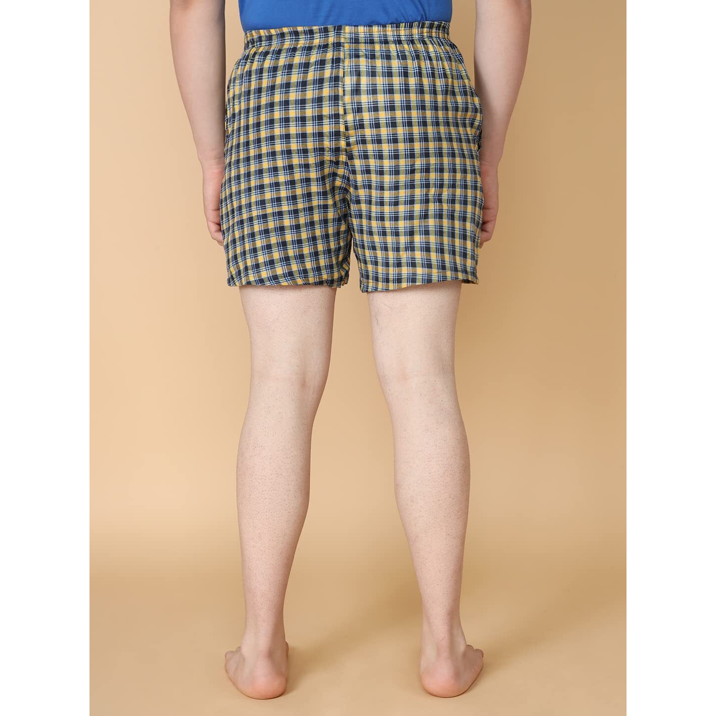 Lux Venus Combed Cotton Cheked Assorted Boxer Shorts For Men