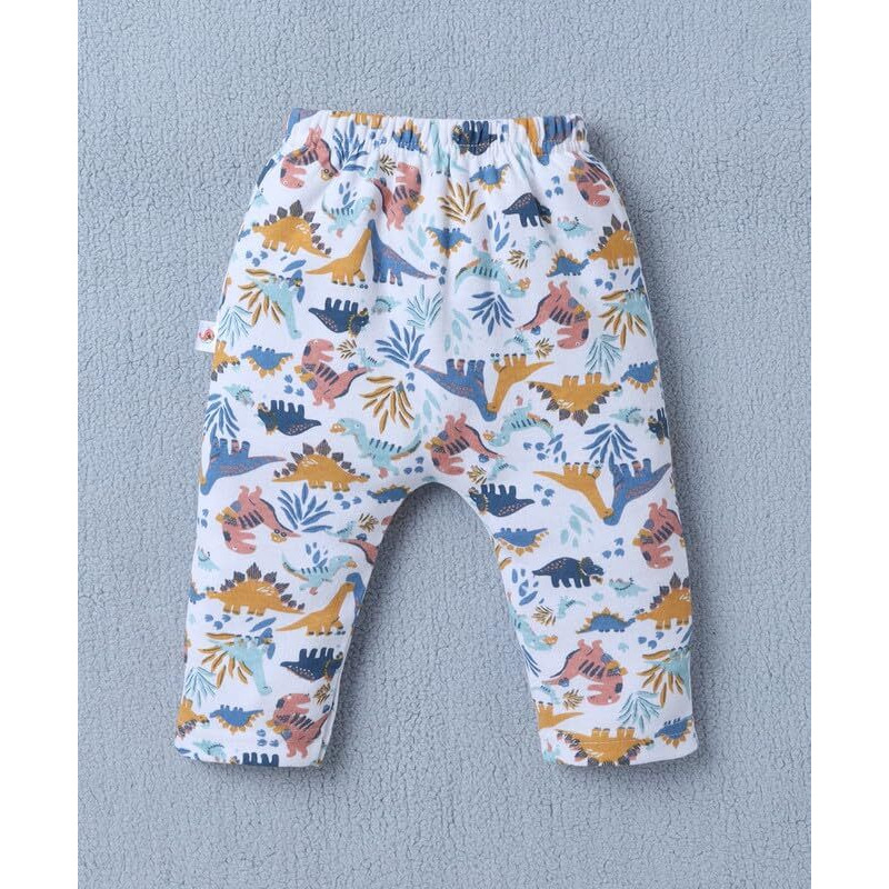 Bumzee Baby Boys Cotton Diaper Pants/Leggings/Pyjamas Navy & White - 3-6 Months (Peb10425C-Nbl)