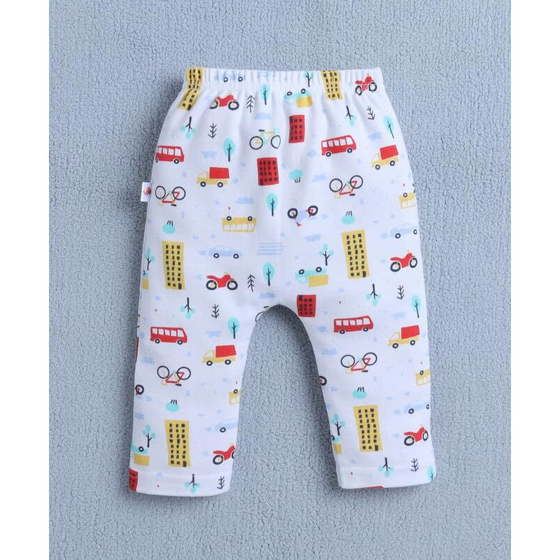 Bumzee Baby Boys Cotton Diaper Pants/Leggings/Pyjamas Yellow & White - 0-3 Months (Peb10431B-Ylw)