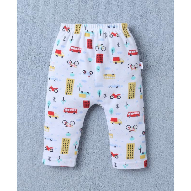 Bumzee Baby Boys Cotton Diaper Pants/Leggings/Pyjamas Yellow & White - 0-3 Months (Peb10431B-Ylw)
