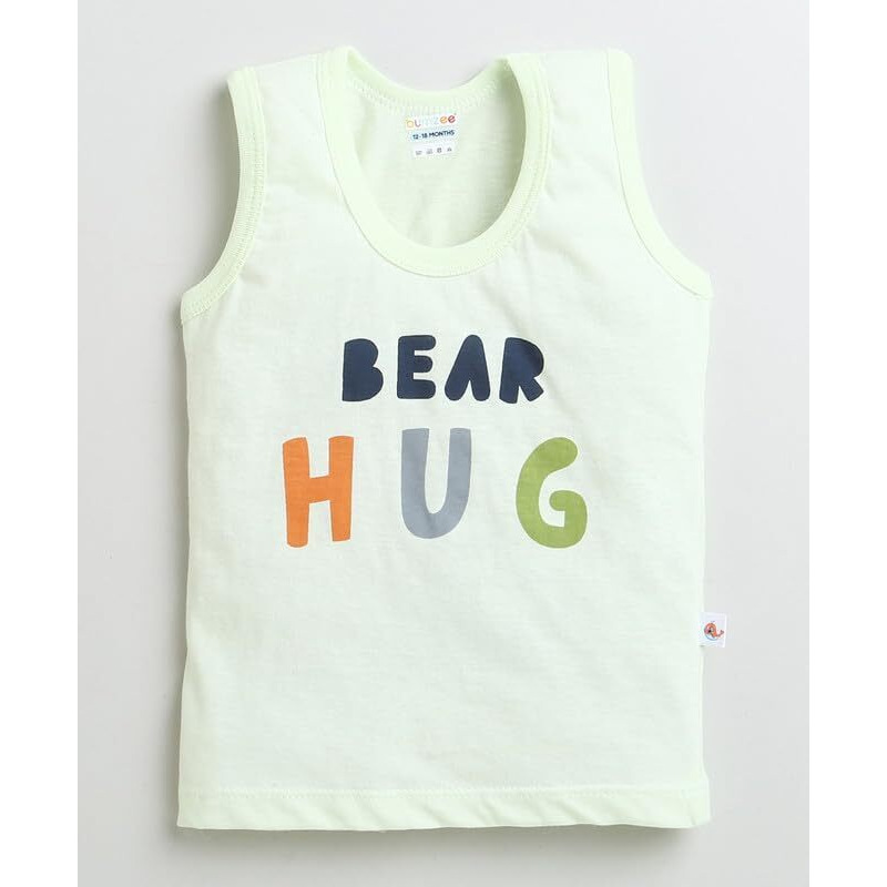 Bumzee Aqua Blue & White Boys Vest Pack Of 3 Age - 3-6 Months (Peb9595B-Abl.Wht)