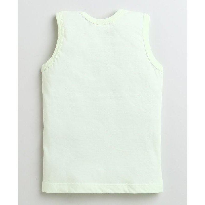 Bumzee Aqua Blue & White Boys Vest Pack Of 3 Age - 3-6 Months (Peb9595B-Abl.Wht)