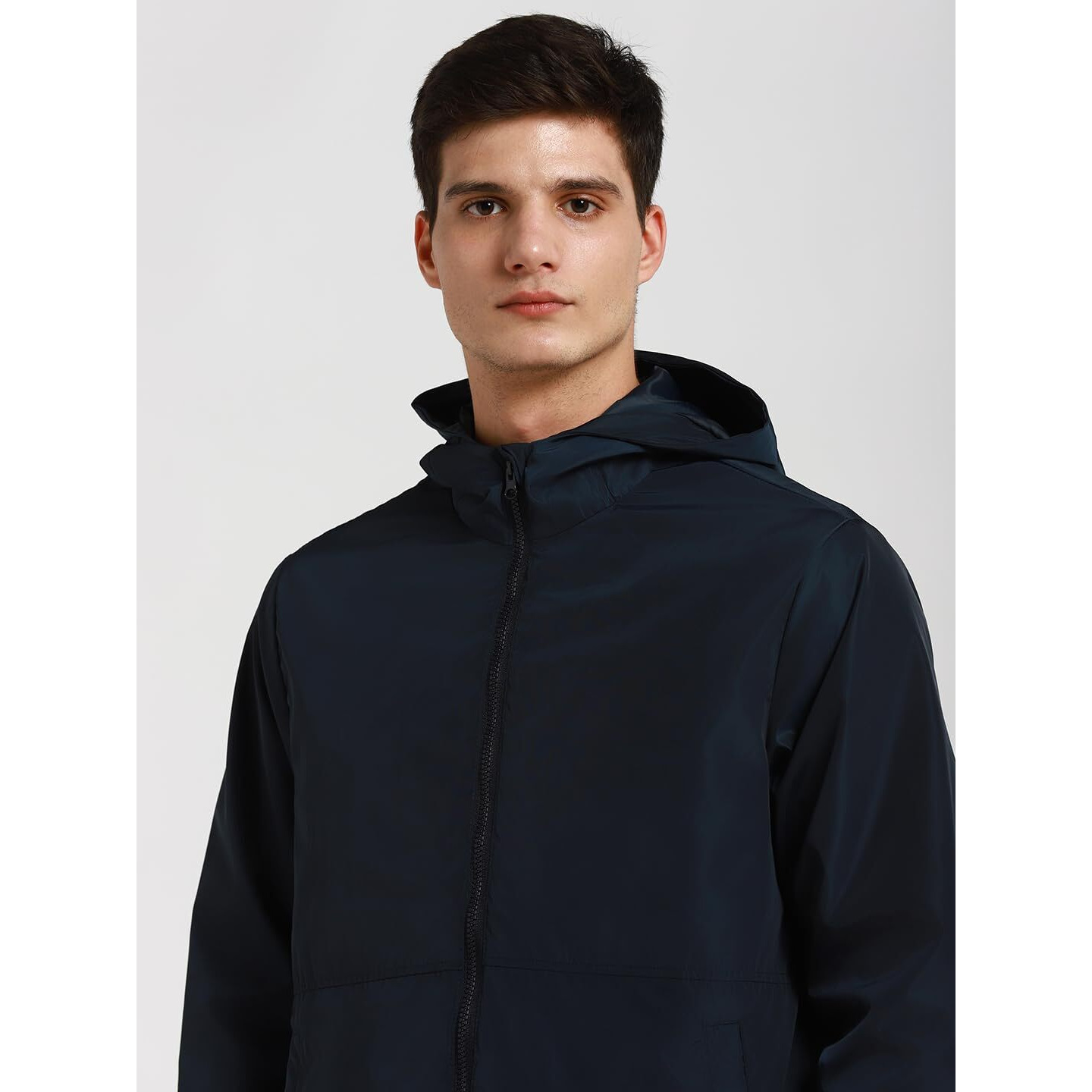 Dennis Lingo Indigo Solid Hood Jackets (Dlmjkw23040_In_S)