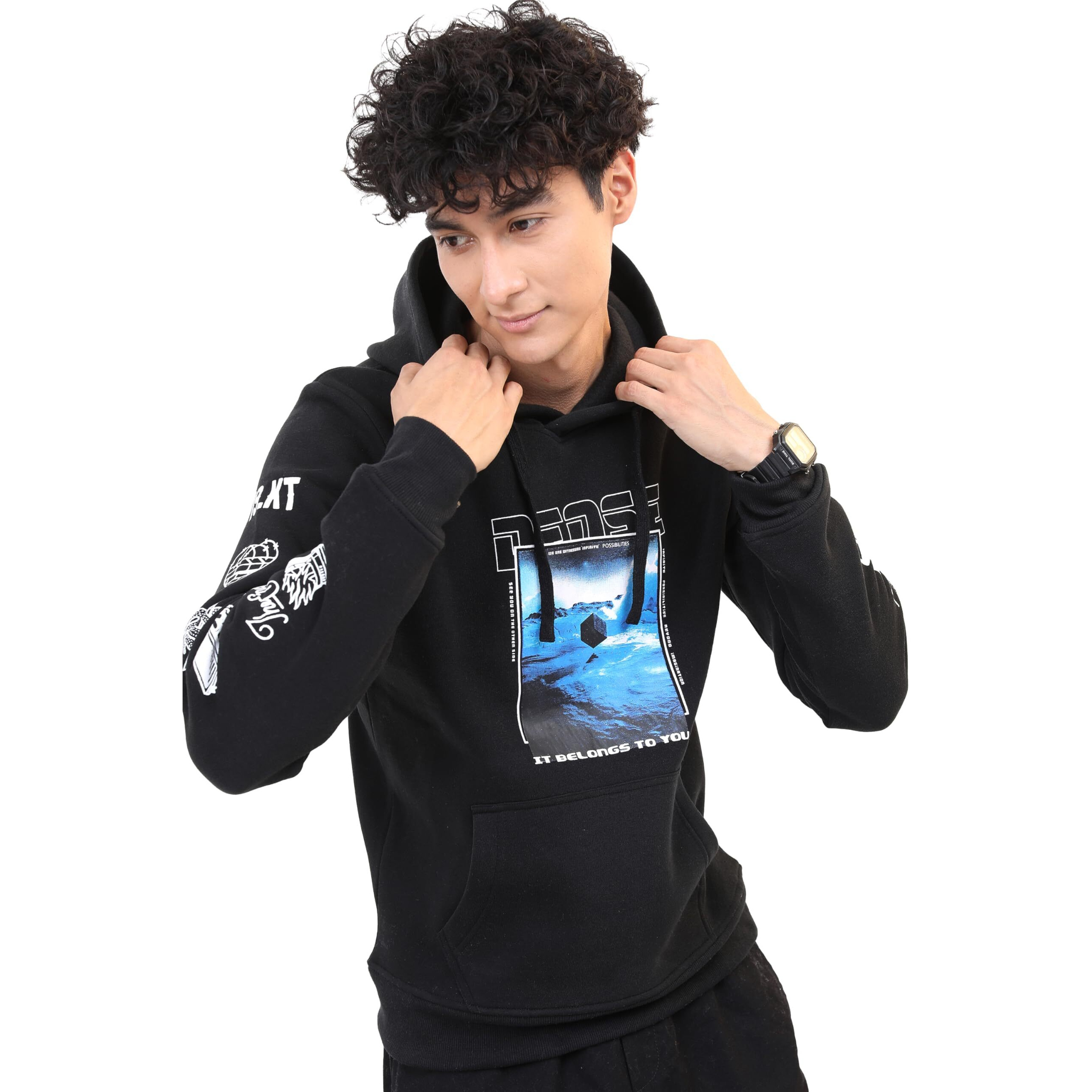 Ketch Men Regular Fit Full Sleeve Sweatshirt Khss000144M Black