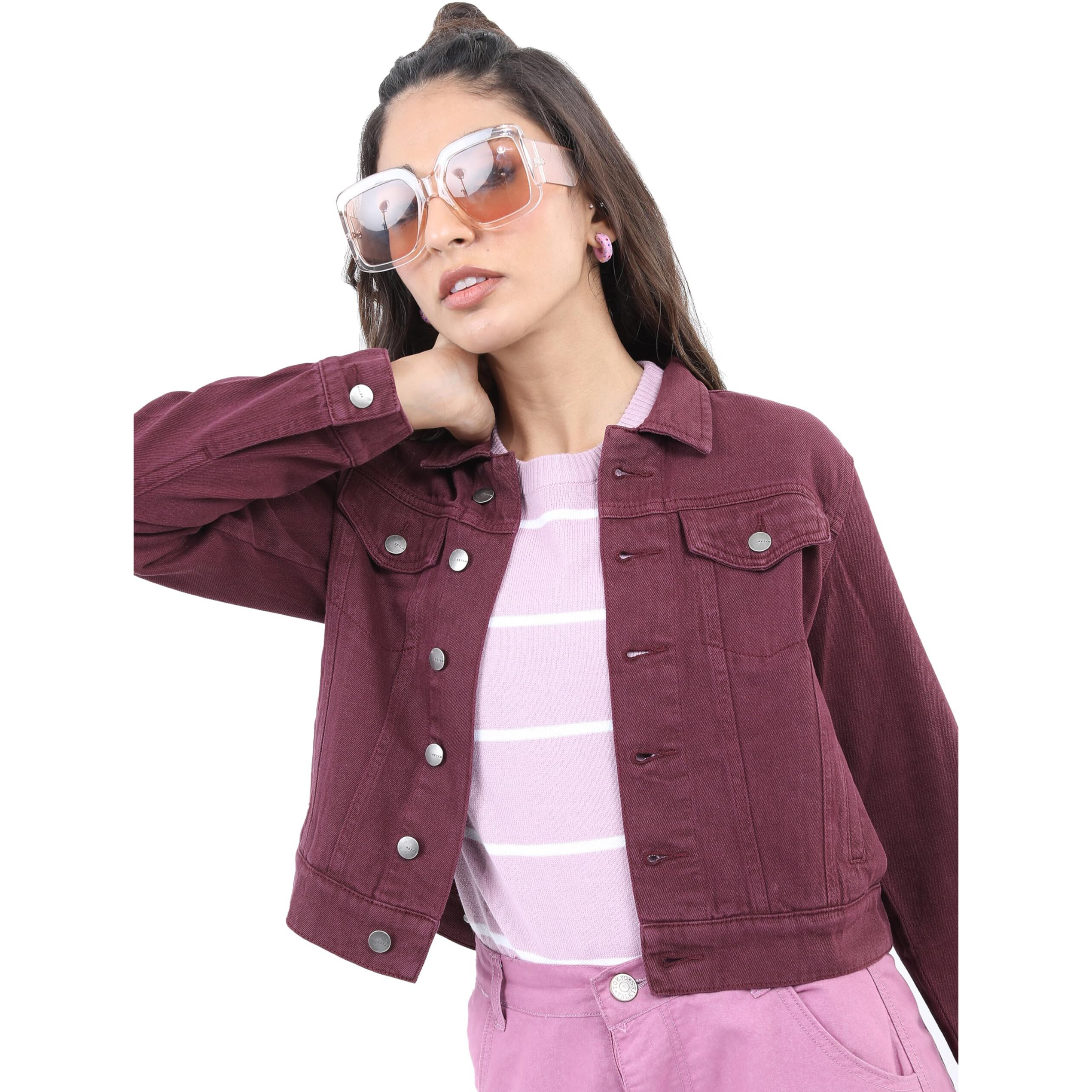 Ketch Women's A-Line Coat (Khjk000096_Maroon