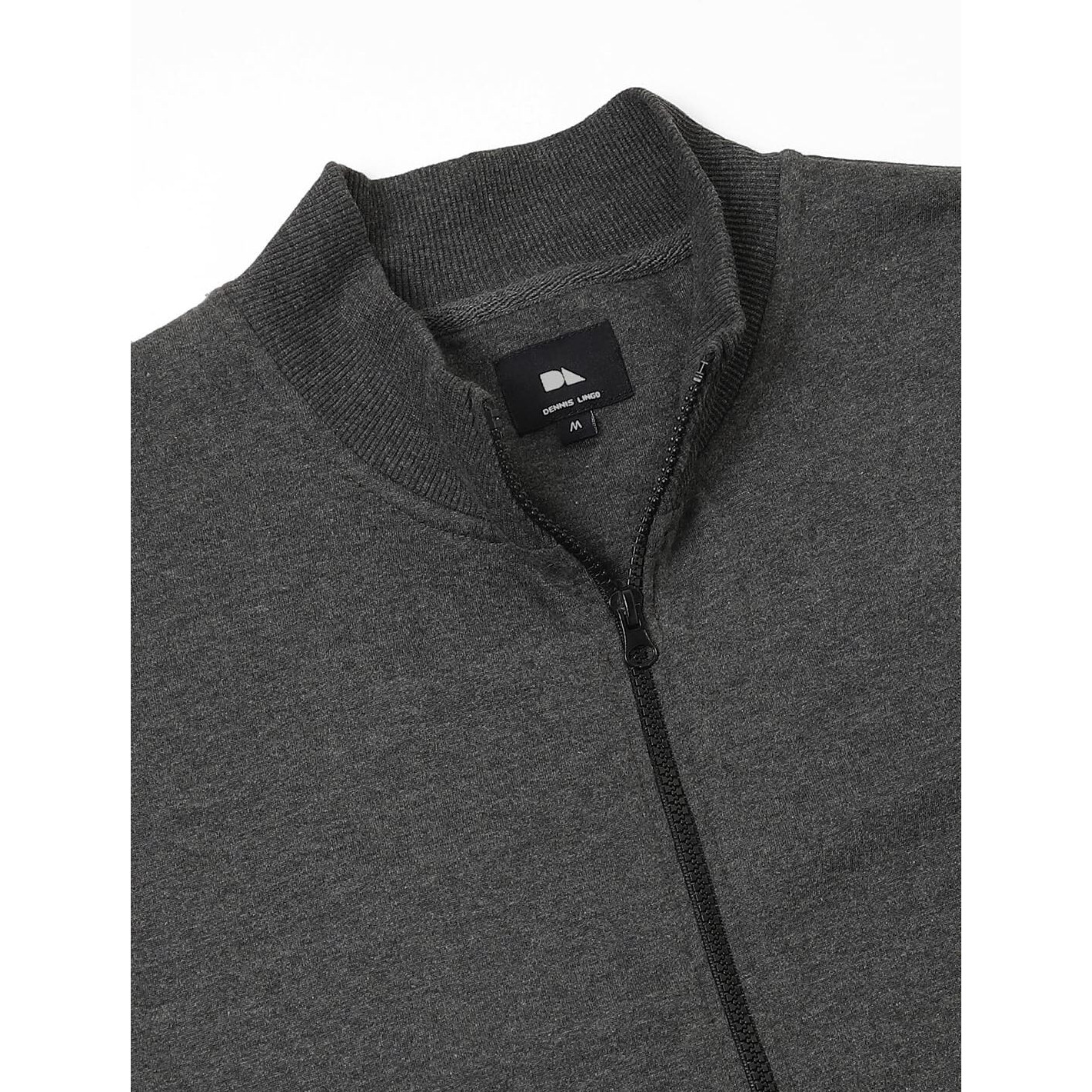 Dennis Lingo Dark Grey Panelling Mock Neck Sweatshirt (Dlmssw23015_Ch_S)