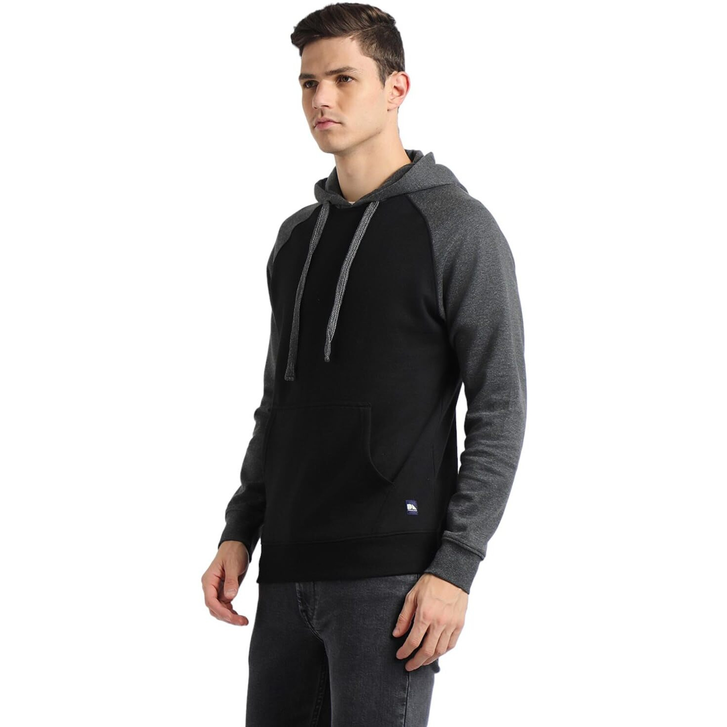 Dennis Lingo Black Colourblock Na Sweatshirt (Dlmssw23022_Bk_M)