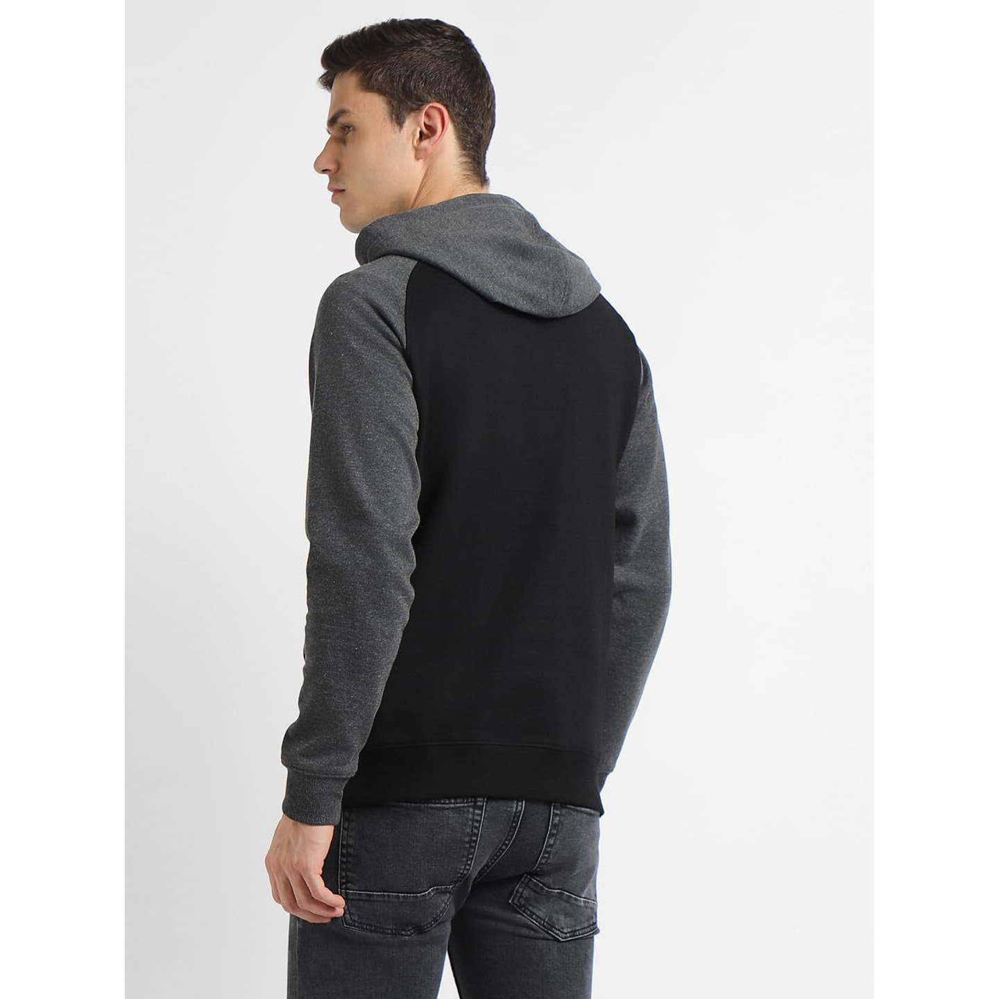 Dennis Lingo Black Colourblock Na Sweatshirt (Dlmssw23022_Bk_L)