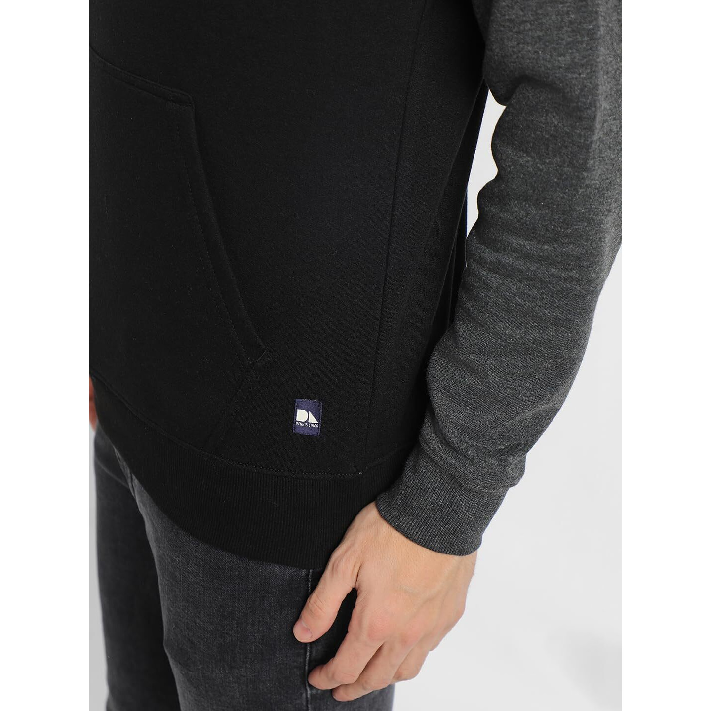 Dennis Lingo Black Colourblock Na Sweatshirt (Dlmssw23022_Bk_L)