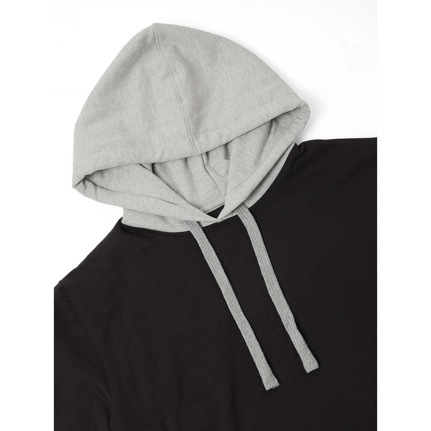 Dennis Lingo Black Solid W Contrast Hood Sweatshirt (Dlmssw23040_Bk_M)