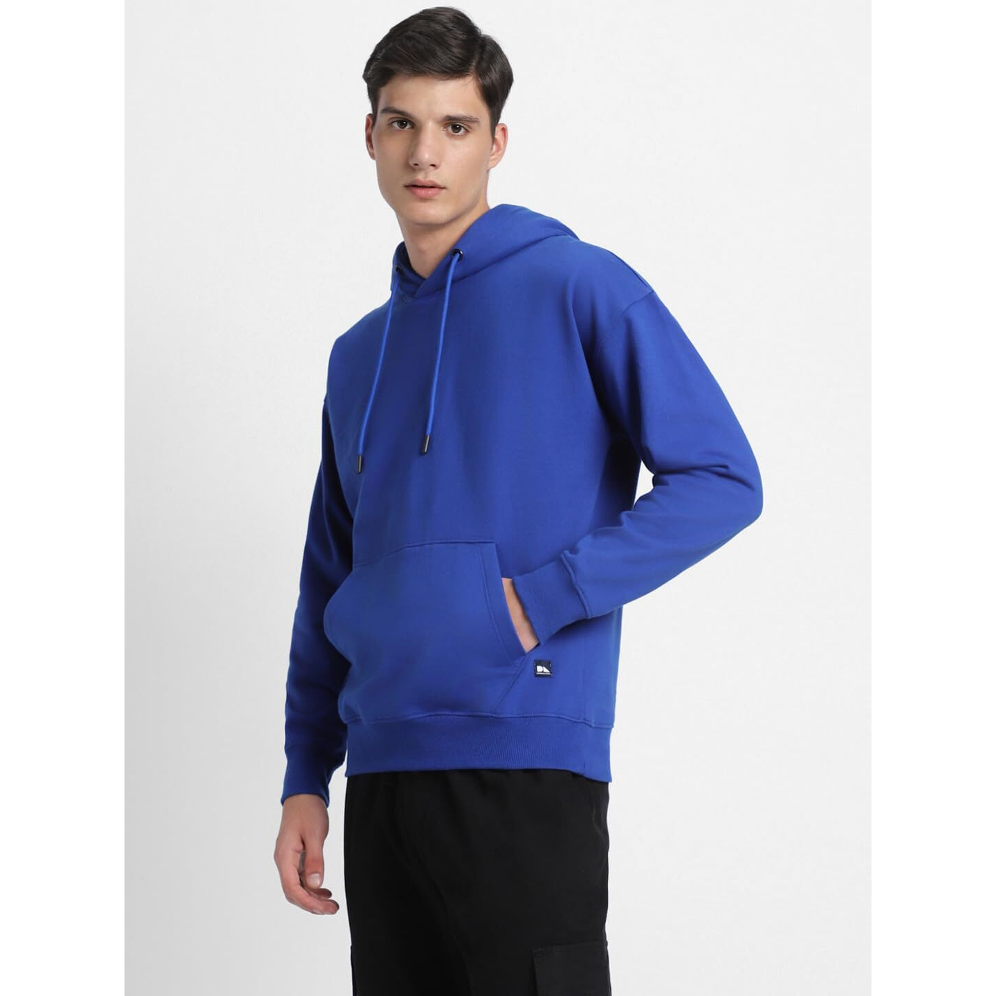 Dennis Lingo Blue Solid Sweatshirt (Dlmssw23048_Bl_M)