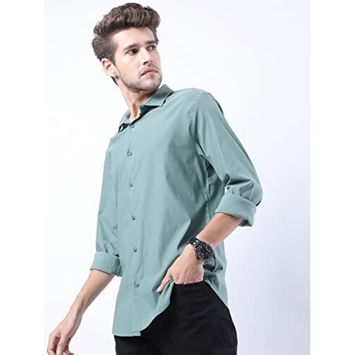 Ketch Men's Slim Fit Shirt (Khsh000849_Mint