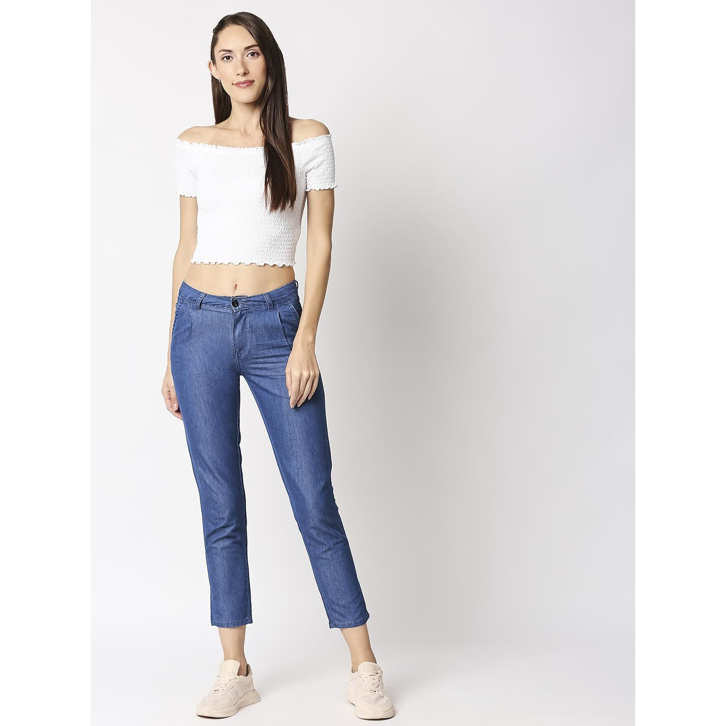 High Star Blue Slim Fit Women Trouser