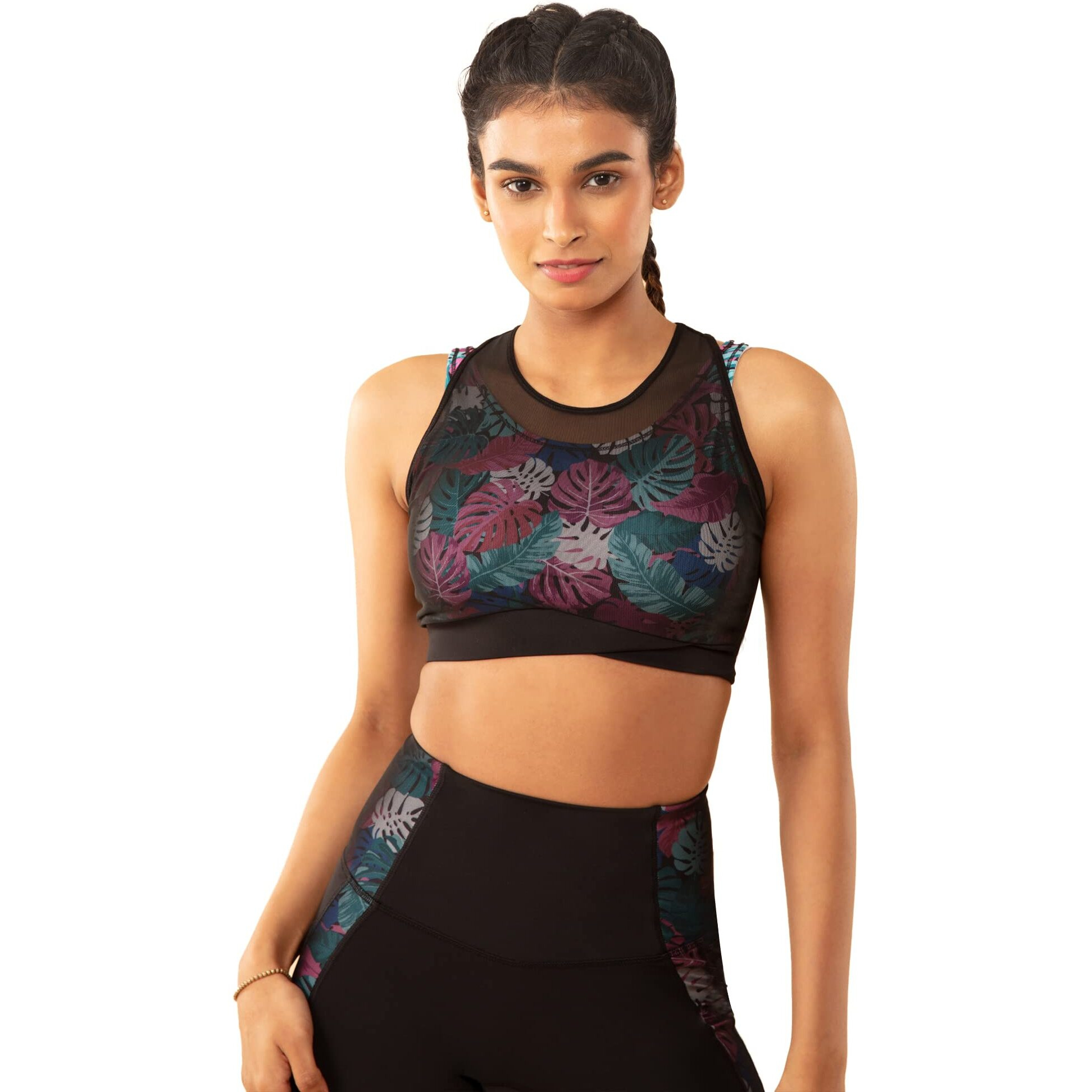 Nykd By Nykaa Everyday Stylish Sports/Workout Bra For Women With Medium Support Removable Padding Wireless/Wirefree - Nyk119 (Black, M)