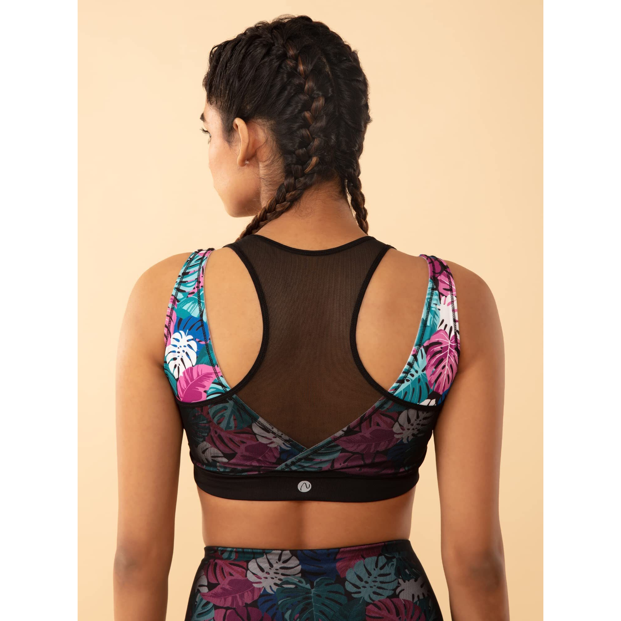 Nykd By Nykaa Everyday Stylish Sports/Workout Bra For Women With Medium Support Removable Padding Wireless/Wirefree - Nyk119 (Black, M)