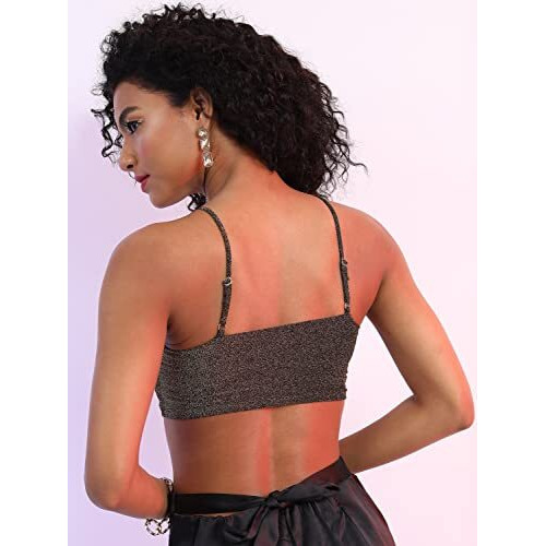 Ketch Women's Regular Fit Shirt (Khtp000166_Black/Gold