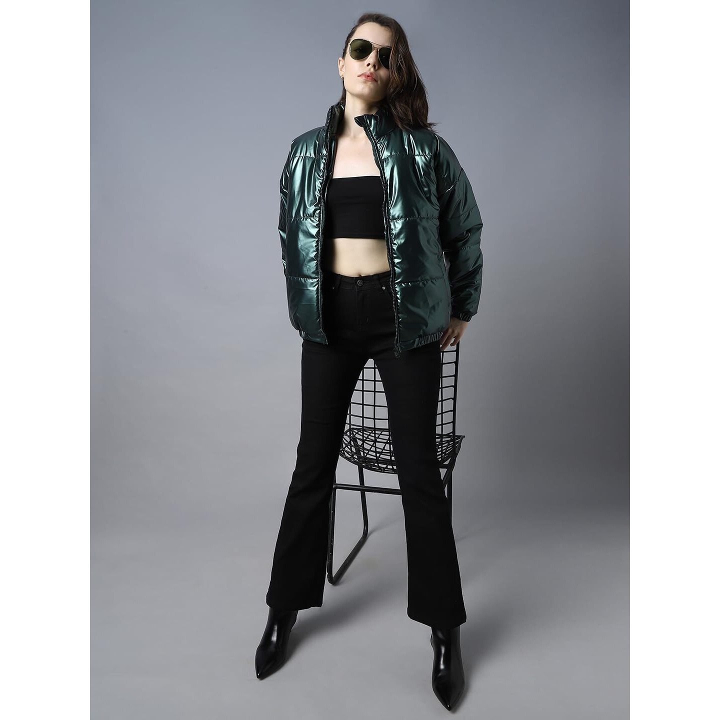 High Star Women's Jacket (Hswjkw23001_Gr_Grey