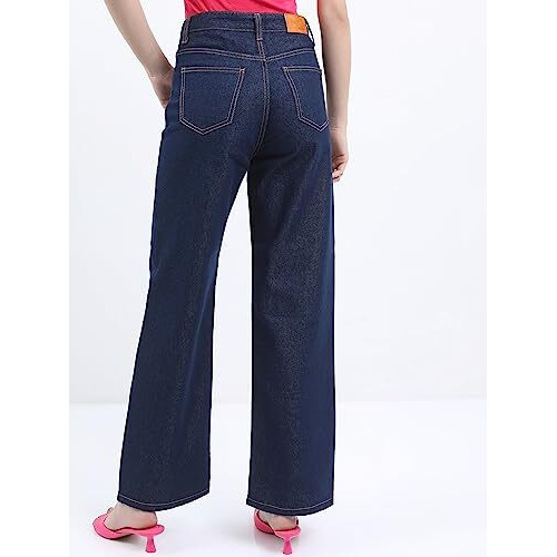 Ketch Women's Regular Fit Mid Rise Jeans (Khjn000858_Indigo_28)
