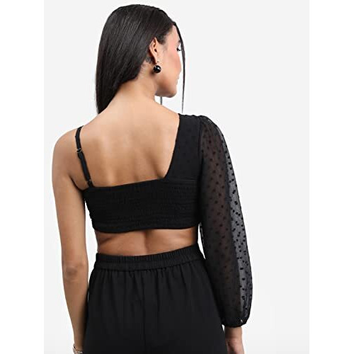 Ketch Women's Regular Fit Shirt (Khtp000179_Black