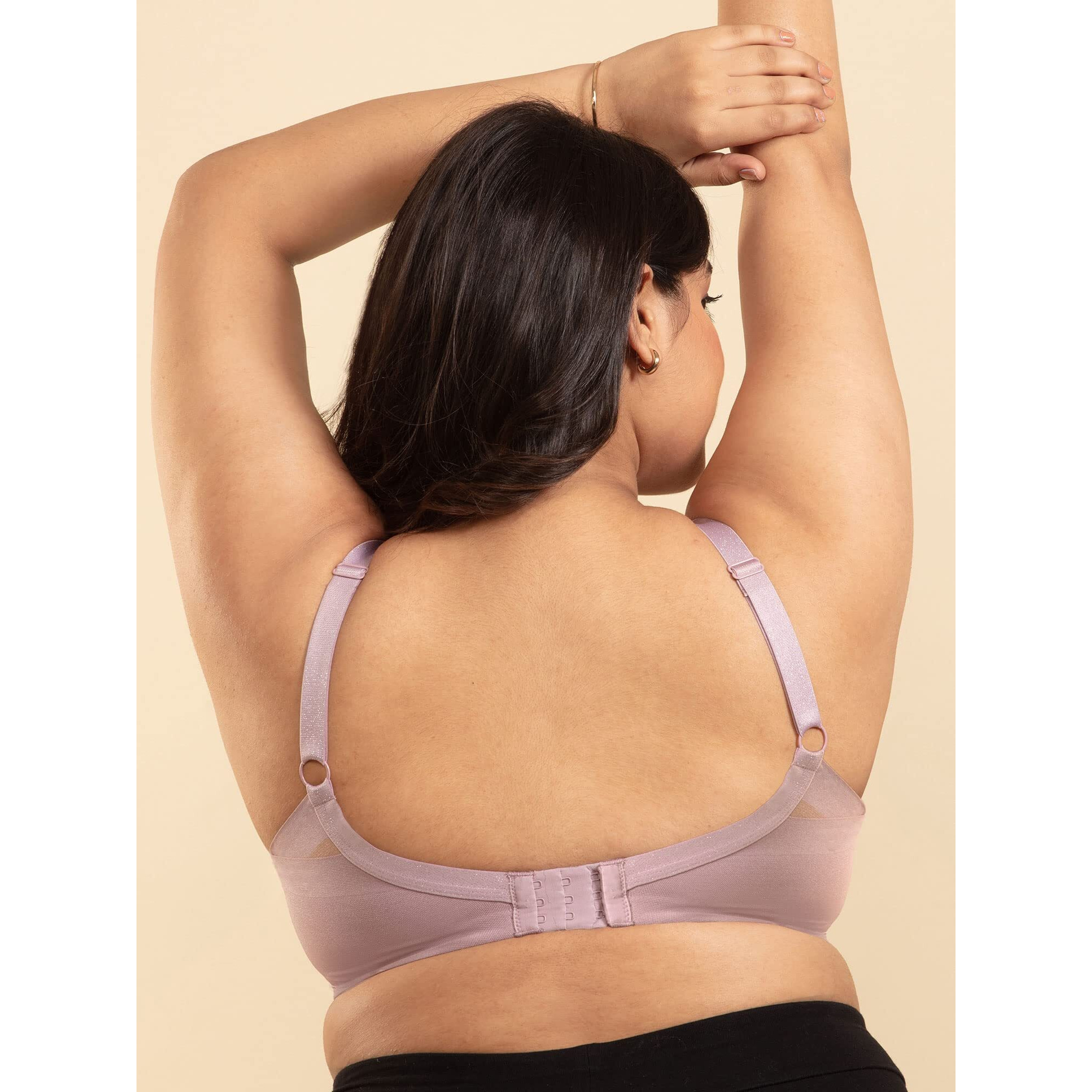 Nykd Everyday Heavy Bust T-Shirt Bra For Women Super Support Non Padded, Underwired, Medium Coverage - Bra, Nyb150, Lavender, 42C, 1N