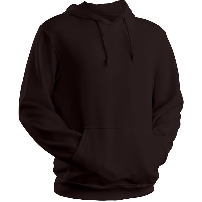 Nobero Elegant Unisex Dark Oak Cotton Solid Plain Hoody Sports Winter Gym Workout Running Travel Trekking Hooded Sweatshirts And Hoodies For Unisex Cotton Winter Casual Wear Without Zipper-M