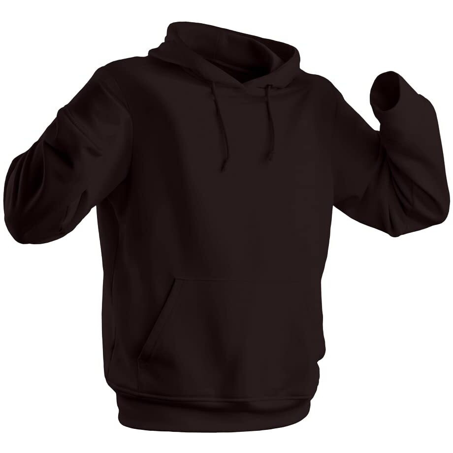 Nobero Elegant Unisex Dark Oak Cotton Solid Plain Hoody Sports Winter Gym Workout Running Travel Trekking Hooded Sweatshirts And Hoodies For Unisex Cotton Winter Casual Wear Without Zipper-M