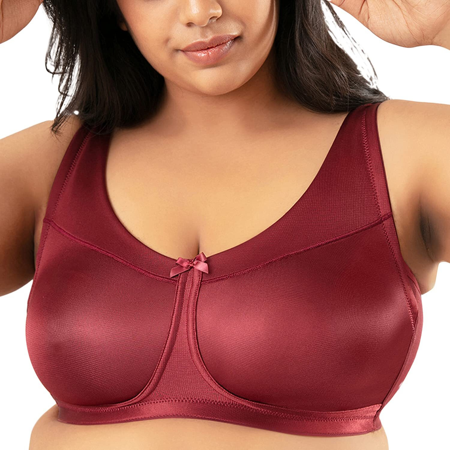 Nykd By Nykaa Side Smoothening, Wirefree Minimizer Bra -Maroon Nyb044-32Dd