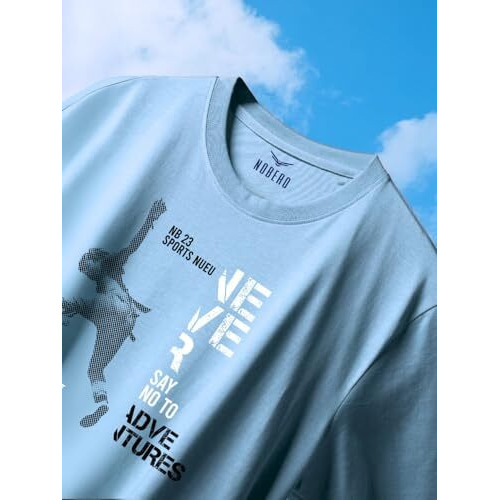 Never Say No-Men-Relaxed Fit Tee-Powder Blue-3Xl