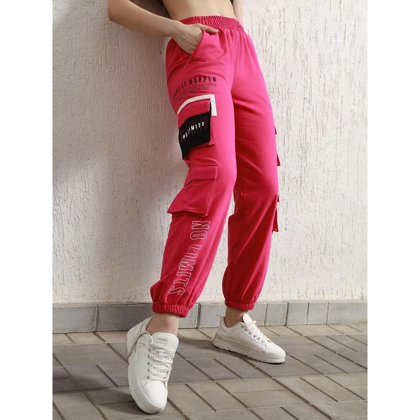 Hubberholme Women Pink Smart Casual Summer Cotton Regular Fit Solid Trousers_24