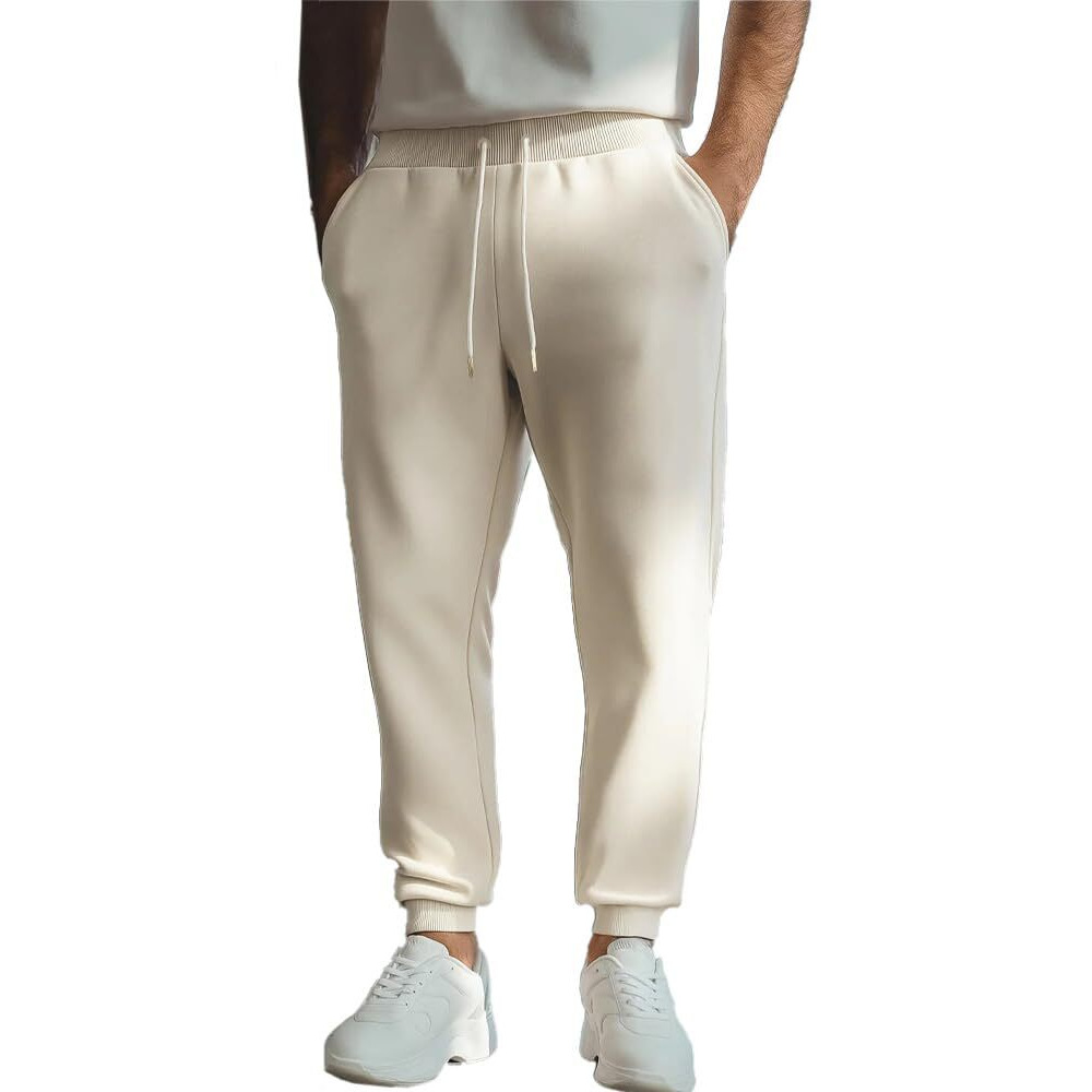 Nobero Men's Regular Track Pants (1M-Bwjg-R0084_Arctic Wolf), 3Xl, Beige