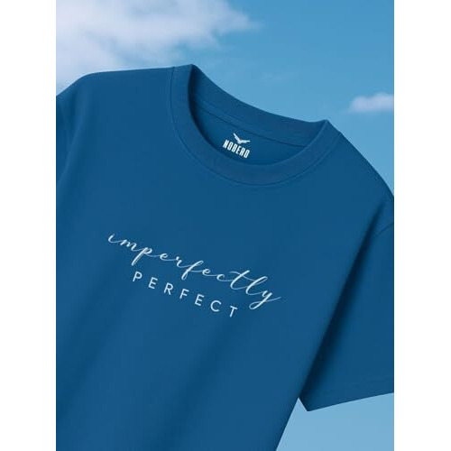 Nobero Cotton Men's Oversized Fit T-Shirt (1M-Twrt-C0252-Mn_Marine, Blue, 2Xl