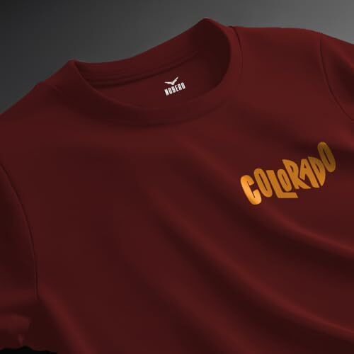 Nobero Cotton Men's Solid Oversized Fit T-Shirt (1M-Twrt-C0694_Wine Red, Xl