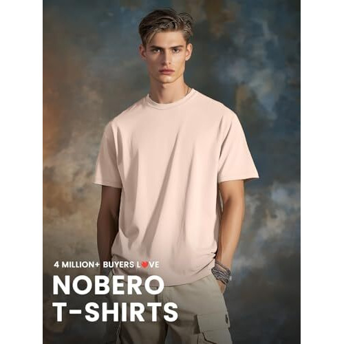Nobero Cotton Men's Solid Regular Fit T-Shirt (1M-Twts-R0008_Olive/Blush/Marine, Medium