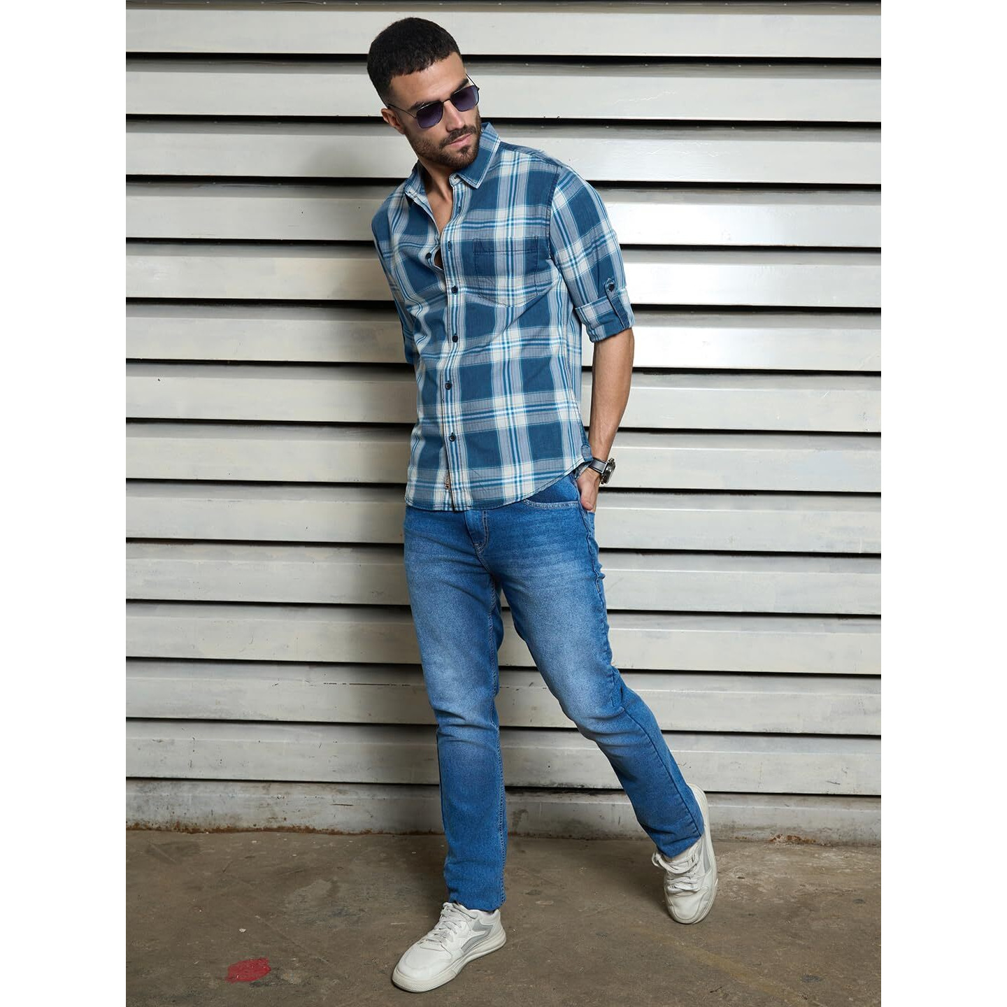 High Star Cotton Men's Regular Fit Shirt (Hsmshs2431_Multi_2, 42