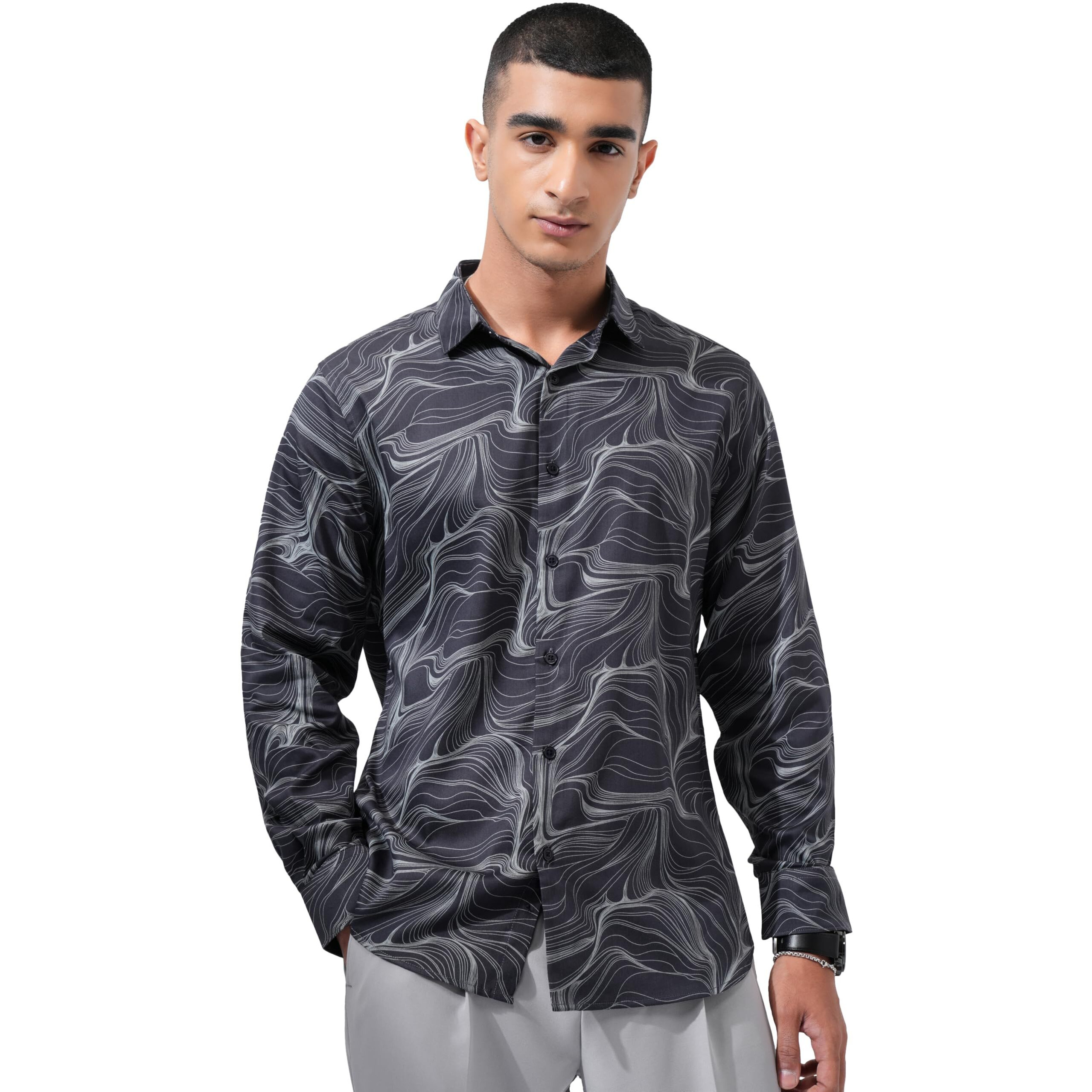 Ketch Men Full Sleeve Slim Fit Khsh002021 Blue S