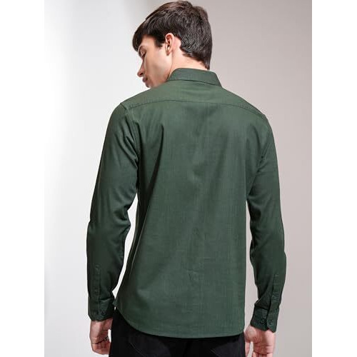 Ketch Men Full Sleeve Slim Fit Khsh002034 Green M